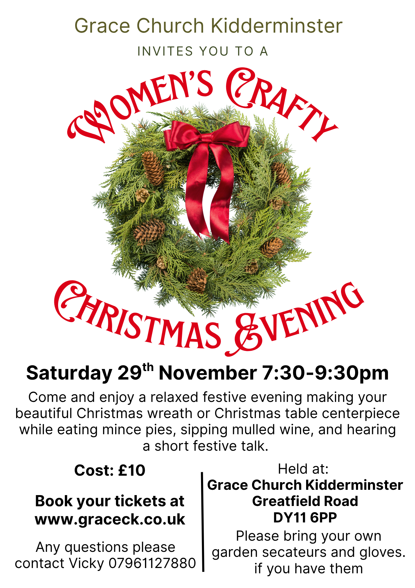 Christmas wreath making Flyer 