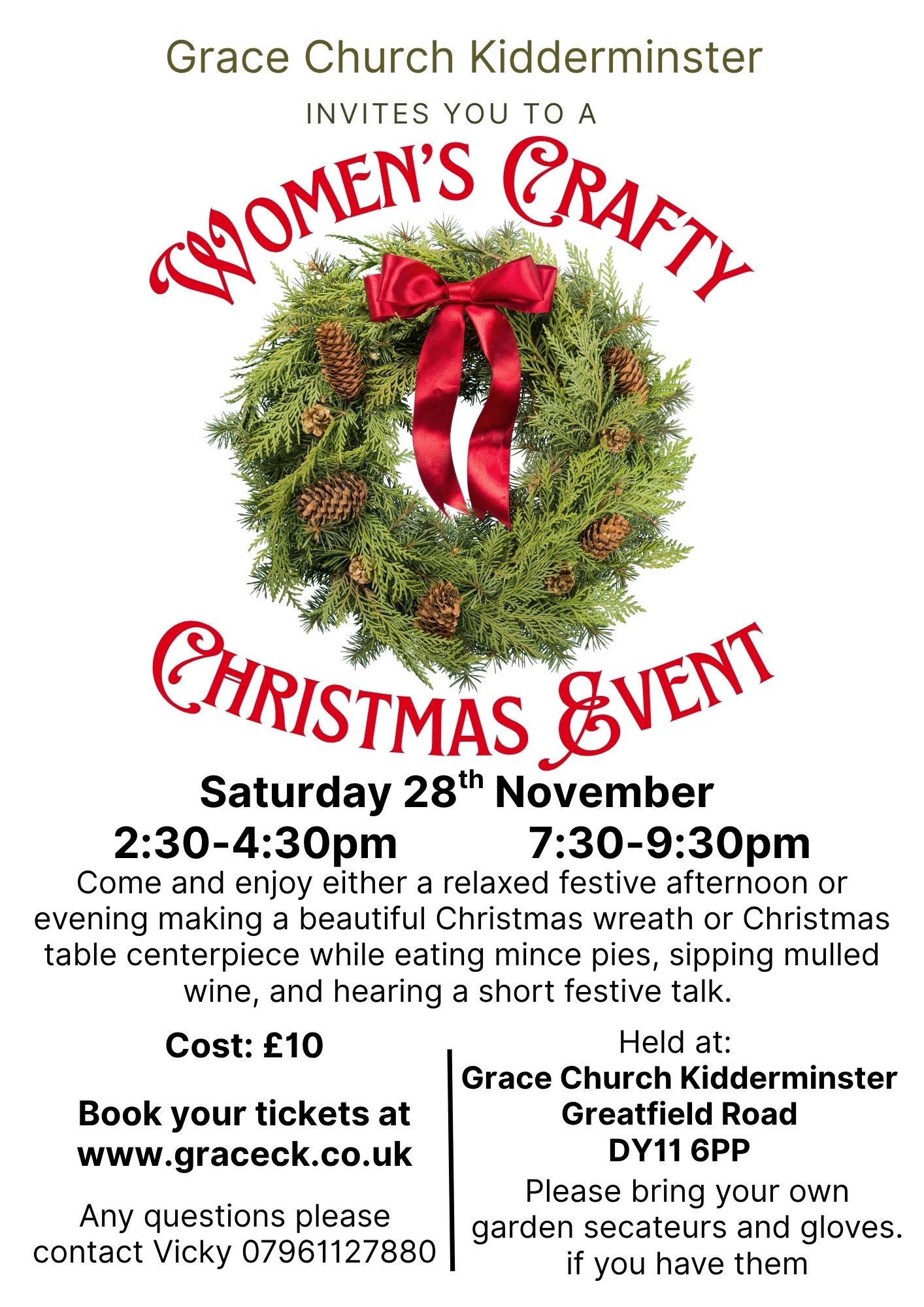 Christmas wreath making Flyer 